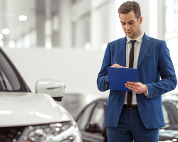 businessman in motor show 5UDZGWN